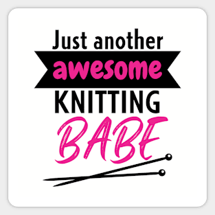 Just another awesome knitting babe Sticker